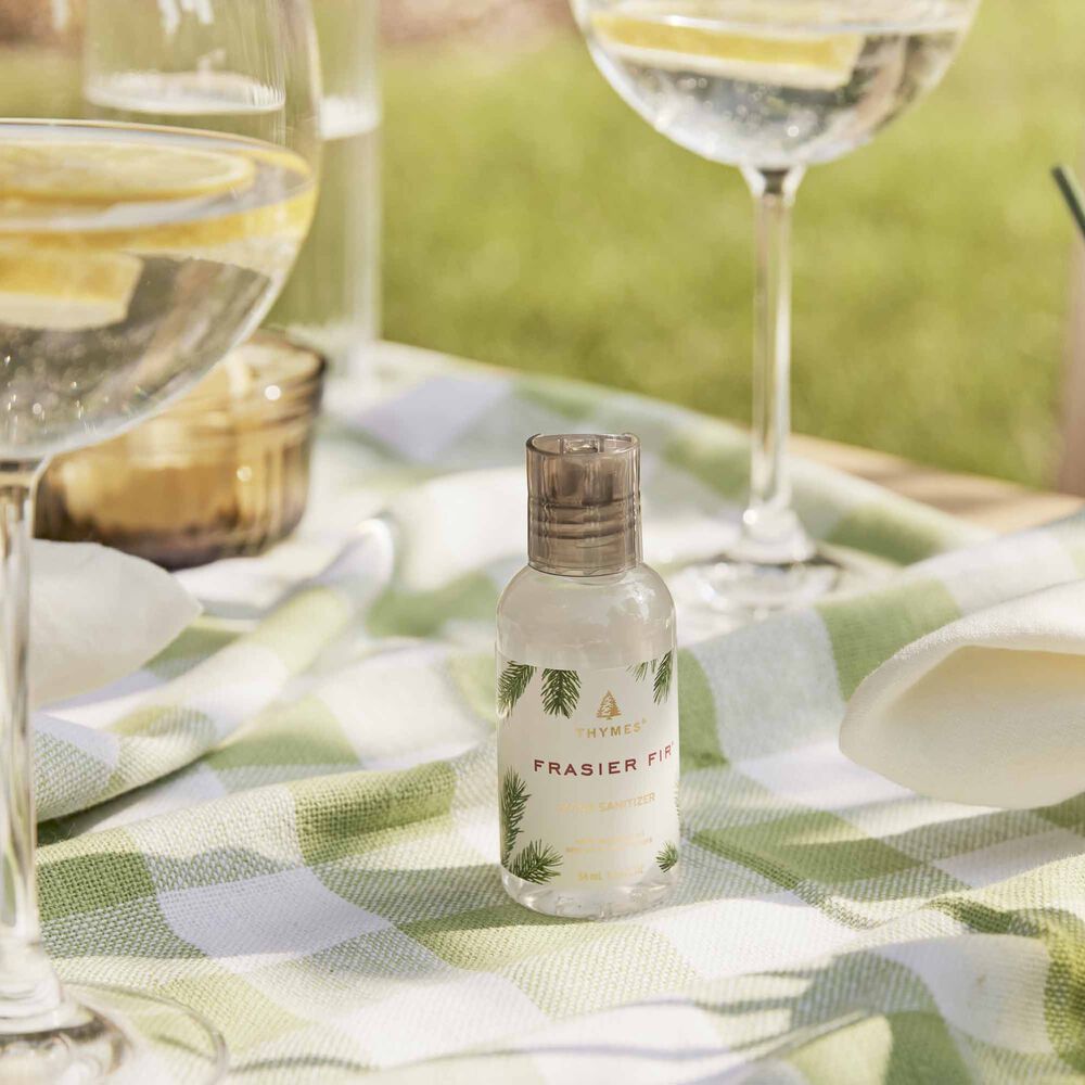 Thymes Frasier Fir Travel Hand Sanitizer at Outdoor Picnic image number 3